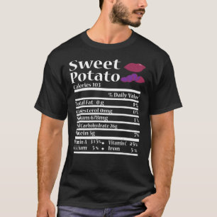 T-shirt Funny Sweet Potato Nutrition Fact pour Thanksgivin