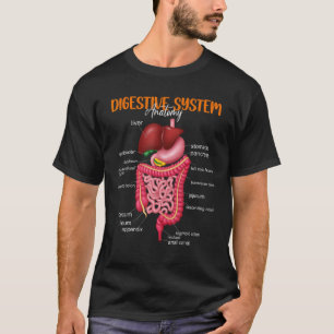 T-shirt Funny Système digestif Anatomie Biologie anatomiqu