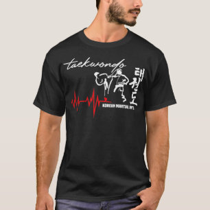T-shirt Funny Taekwondo Heartbeat corée d'art martial