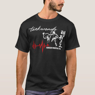 T-shirt Funny Taekwondo Heartbeat corée d'art martial