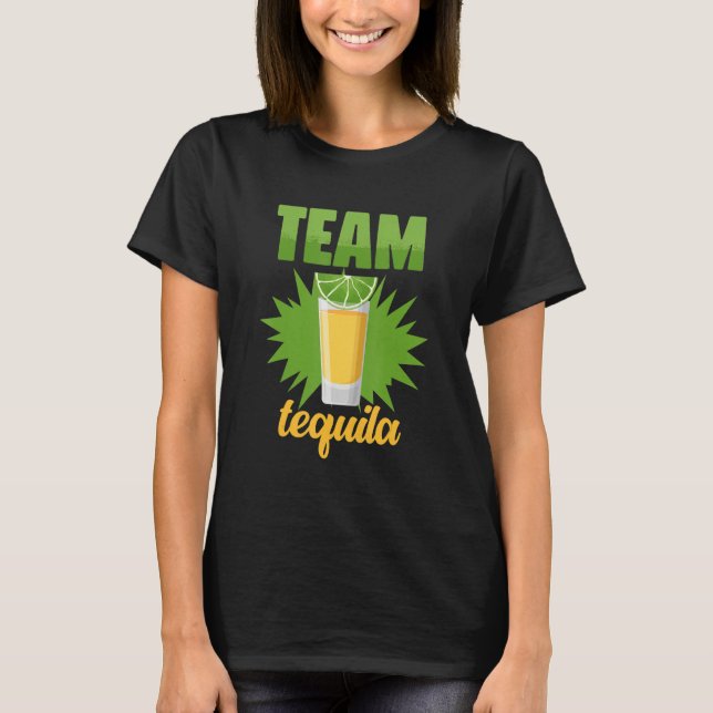 T-shirt Funny Team Tequila With Green Lime Salt Group Cost (Devant)