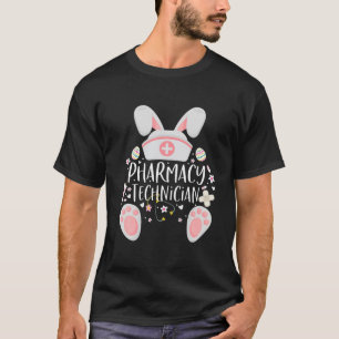 T-shirt Funny Technicien en pharmacie Bunny Pharmaciste Ha