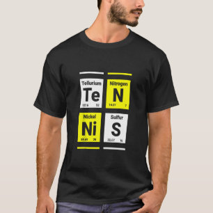 T-shirt Funny Tennis Périodique Élément de table Chimie Te