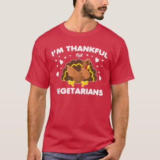 T-shirt Funny Thankful for Vegetarians Autumn Thanksgiving