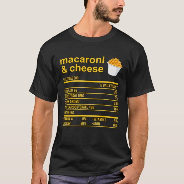 T-shirt Funny Thanksgiving Apparel, Nutrition Fact Macaron