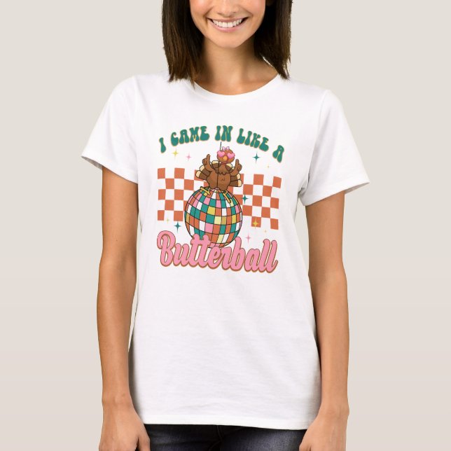 T-shirt Funny Thanksgiving Butterball Turquie (Devant)