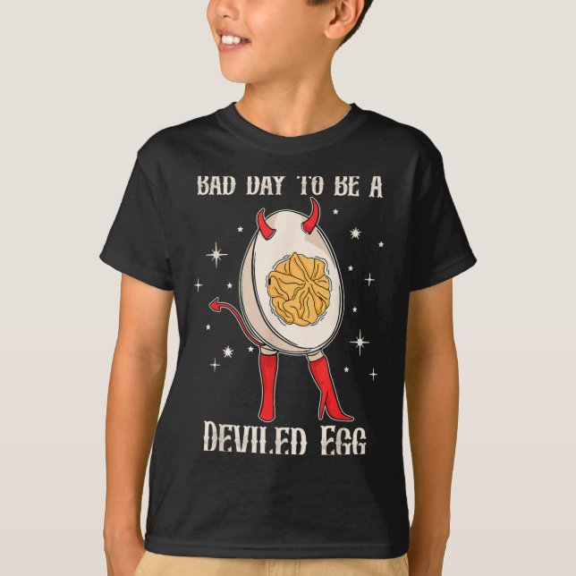 T-shirt Funny Thanksgiving Dinner Bad Day To Be A Deviled  (Devant)