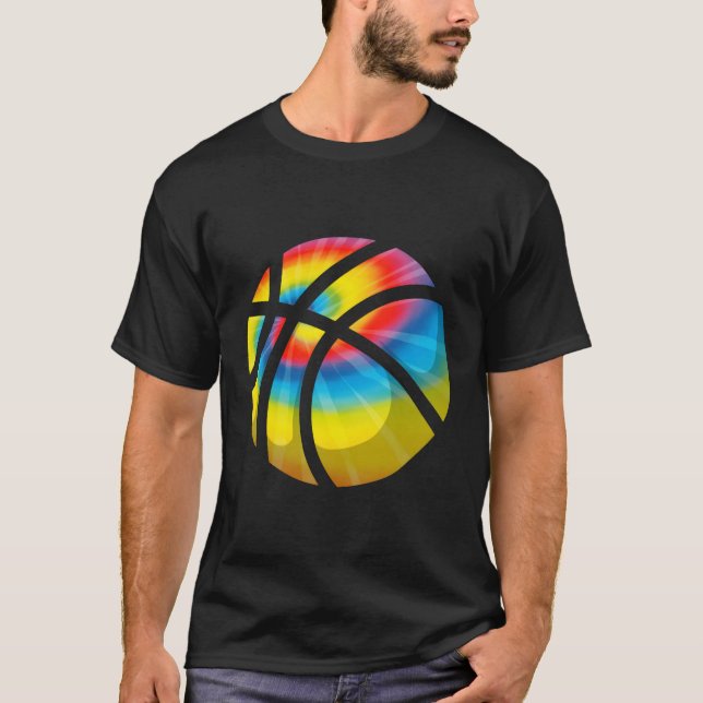 T-shirt Funny Tie Dye Basketball cadeau mignonne Trippy Hi (Devant)