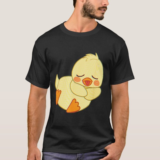T-shirt Funny Tired As Duck I Love Cute Ducklings Quote Gi (Devant)