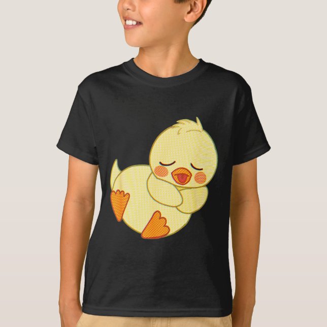 T-shirt Funny Tired As Duck I Love Cute Ducklings Quote Gi (Devant)