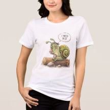 T-Shirt Funny Tired Snail "I Need Rest" Cute Illus