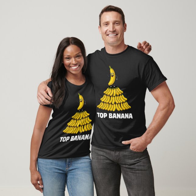 T-shirt Funny Top Banana on Top of Bunches of Bananas (Unisexe)