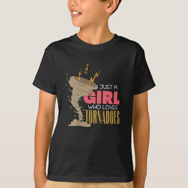 T-shirt Funny Tornado Fille tropicale Enfants Hurricane (Devant)
