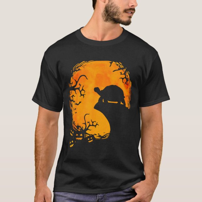 T-shirt Funny Tortoise Halloween Silhouette Soky Tortoise  (Devant)