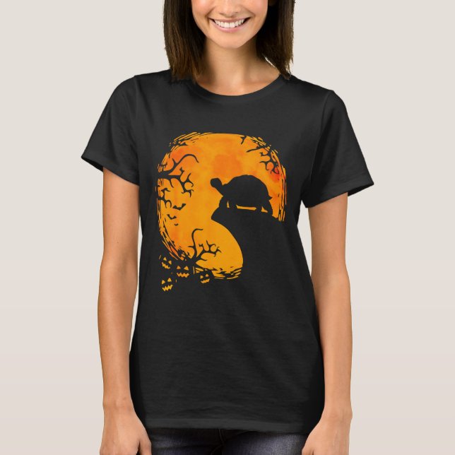T-shirt Funny Tortoise Halloween Silhouette Soky Tortoise  (Devant)