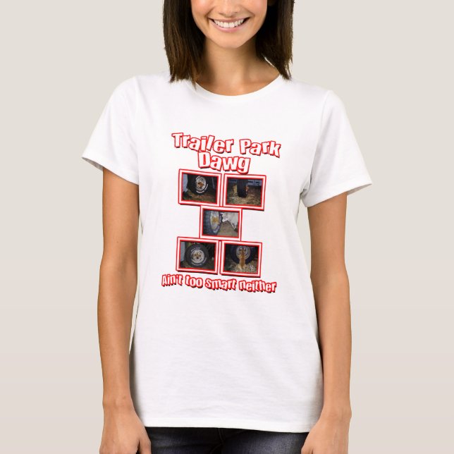 T-shirt Funny Trailer Park Dawg Red (Devant)