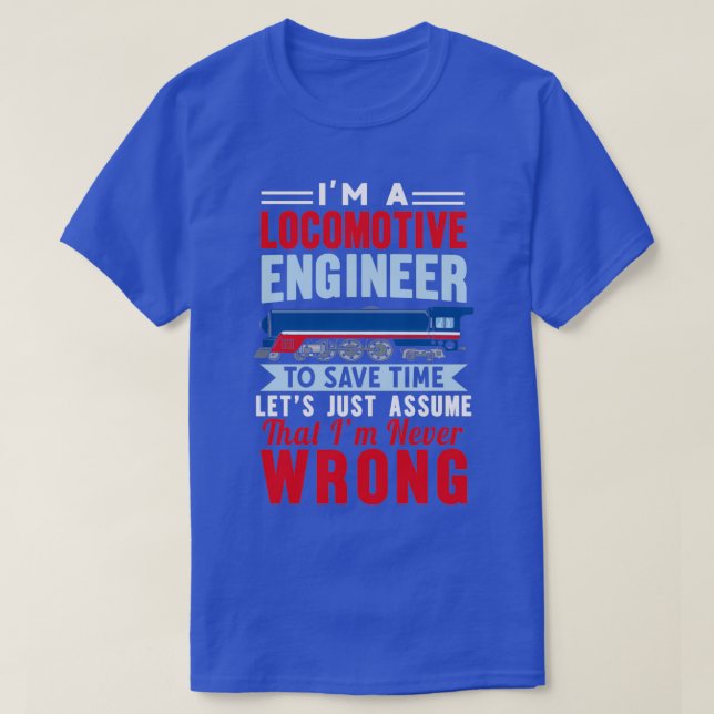 T-shirt Funny Train Engineering Locomotive Engineer Cadeau (Design devant)