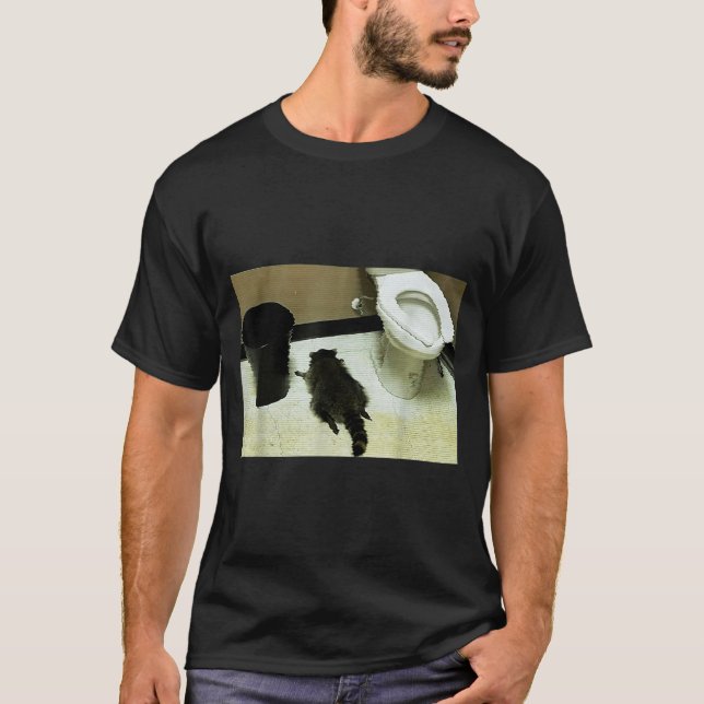 T-shirt Funny Trashed Panda Drunk Racoon  (Devant)