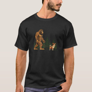 T-shirt Funny Tri Couleur Corgi Bigfoot Chien Marcher Chie