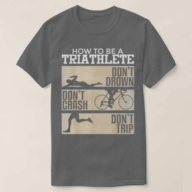 T-shirt Funny Triathlète cyclisme course natation Triathlo (Design devant)