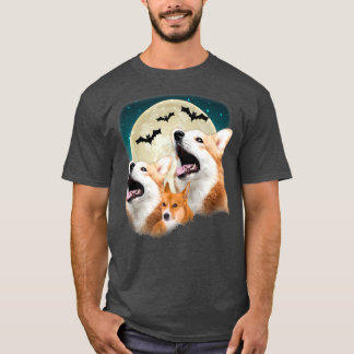 T-shirt Funny Trois Corgi Halloween Et Halloween Lune-115