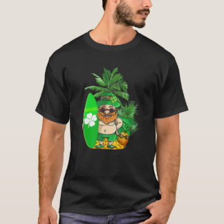 T-shirt Funny Tropical Hawaii Leprechaun Surfers Saint Pat
