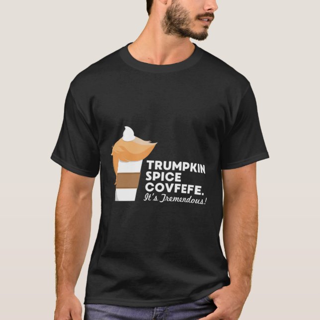 T-shirt Funny Trump Chemise Trumpkin Spice Covfefe (Devant)