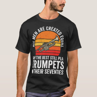 T-shirt Funny Trumpet Dad 70Th Birthday Fathers Day
