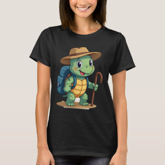 T-shirt Funny Turtle Hiking Graphic Camping Lover Adventur