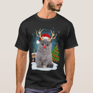 T-shirt Funny Ugly Sweater Cat Reindeer Pôle Nord Christy