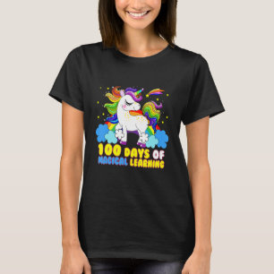 T-shirt Funny Unicorn Heureux 100 Jours D'Apprentissage Ma