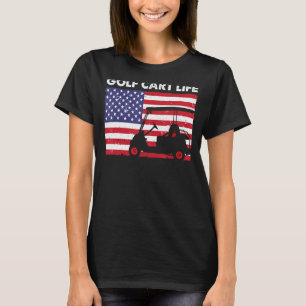 T-shirt Funny USA Drapeau Golf Pour Hommes Femmes Golfeur
