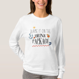 T-shirt Funny Vacation Cruise Le Blâmer Sur Le Boisson Paq