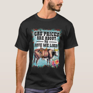 T-shirt Funny Vache laitière Prix du gaz sont sur le point