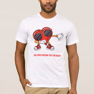 T-shirt Funny Valentine Day Dabbing Hearts Valentine Cadea