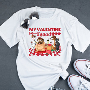T-shirt Funny valentines jour pour maillot de mème simple