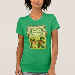 T-SHIRT FUNNY VIEILLE MODE ST.PATRICK'S DAS CHATS AVEC LE