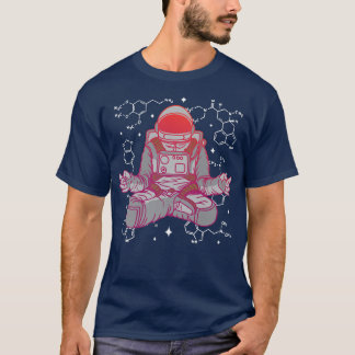 T-shirt Funny Vintage Lotus Meditating Zen Astronaut