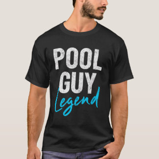 T-shirt Funny Vintage Retro Pool Guy Legend