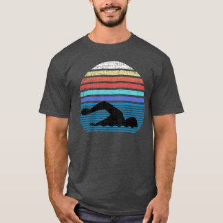 T-shirt Funny Vintage Retro Swim Swimmer Swimming 80s Gift
