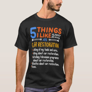 T-shirt Funny Voiture Guy Cadeau 5 choses que j'aime autan