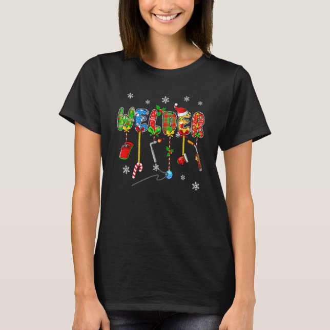 T-shirt Funny Welder Christmas Holiday Pajamas Xmas Graphi (Devant)