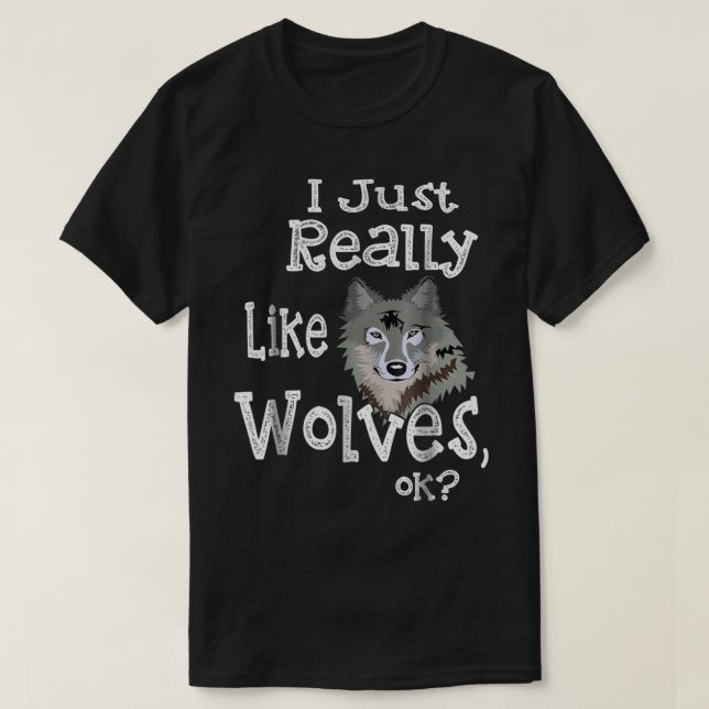 T-shirt Funny Wolf Lover Design (Design devant)