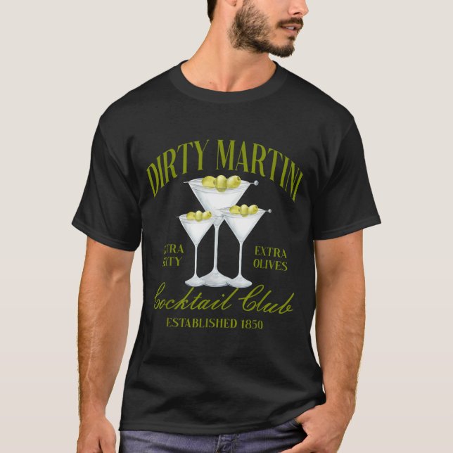 T-shirt Funny Womens Dirty Martini Social Club Drinking Ta (Devant)