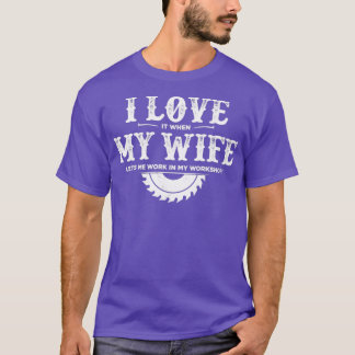 T-shirt Funny Woodworking Workshop Graphic Men Carpenter