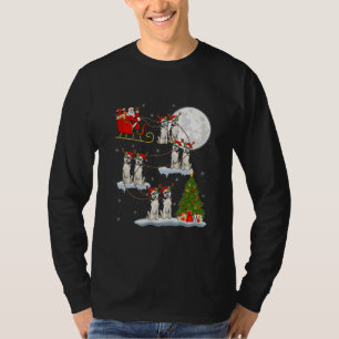 T-shirt Funny Xmas Éclairage arbre Père Noël équitatio