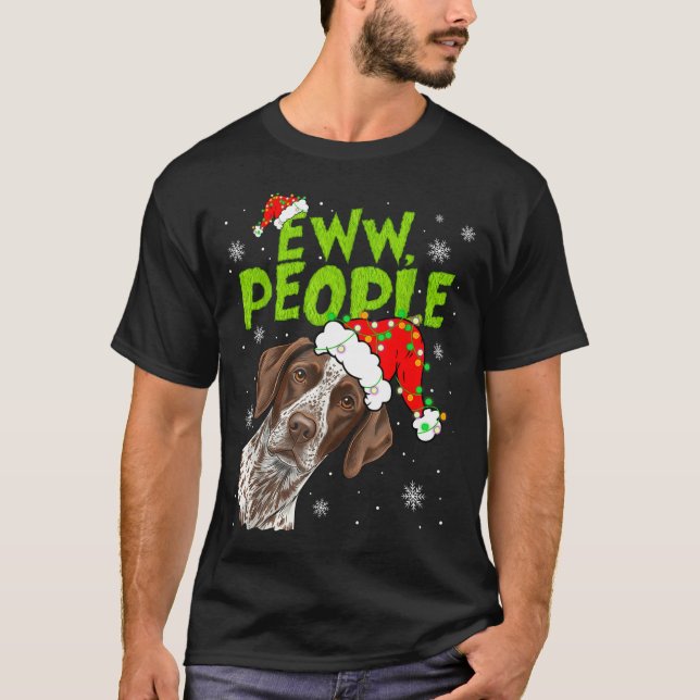 T-shirt Funny Xmas Ew People Gsp Dogs Lover Pajamas Men Wo (Devant)