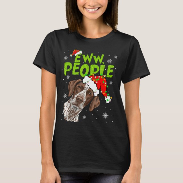 T-shirt Funny Xmas Ew People Gsp Dogs Lover Pajamas Men Wo (Devant)