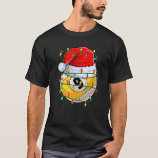 T-shirt Funny Xmas Lighting Santa Billiards 9 Ball Christm