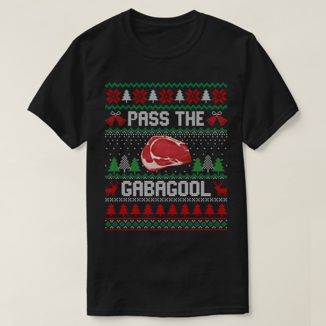 T-shirt Funny Xmas Pass The Gabagool Tacky Mauvais Noël (Design devant)